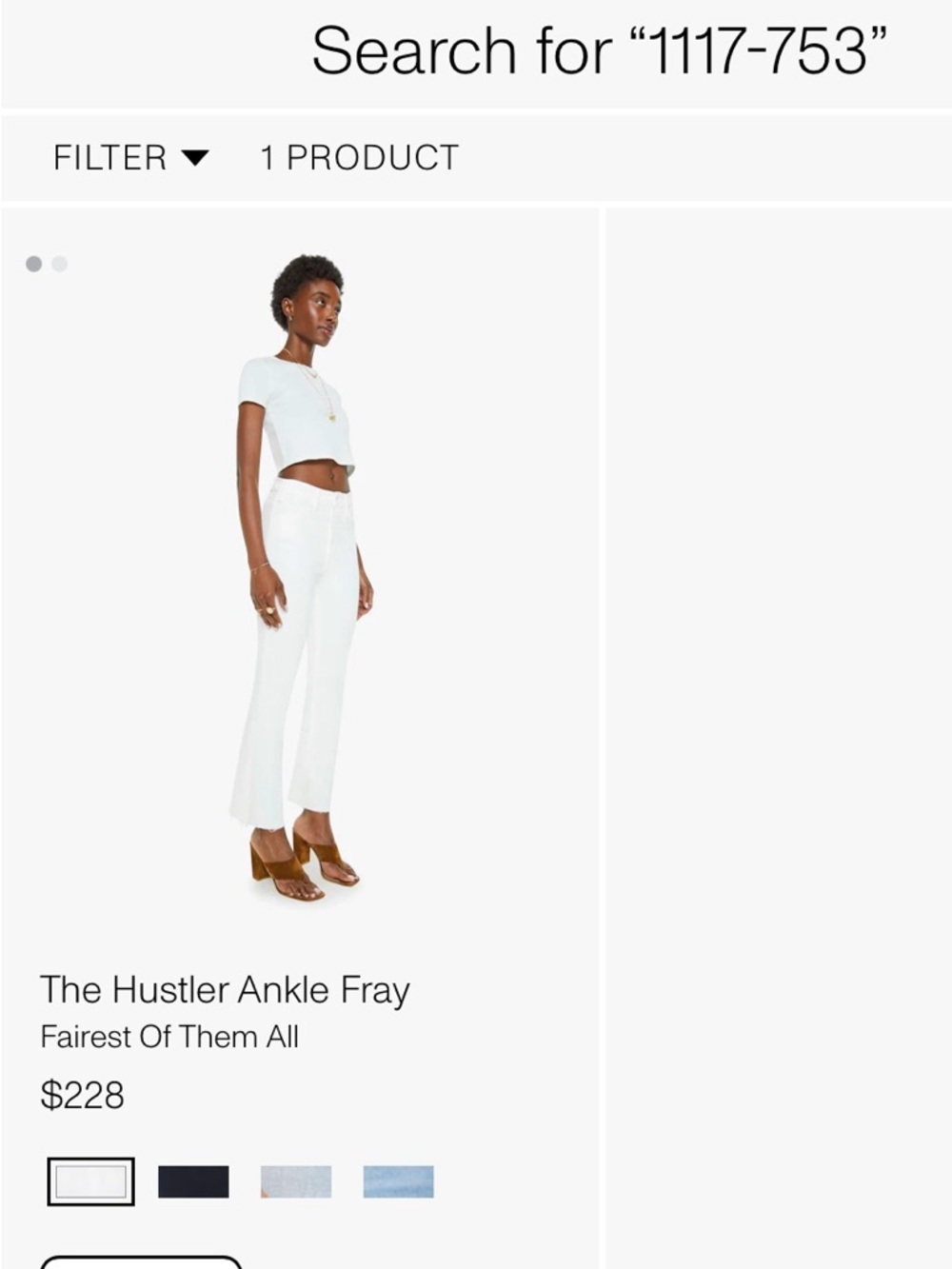 MOTHER White Hustler Ankle Fray Pants